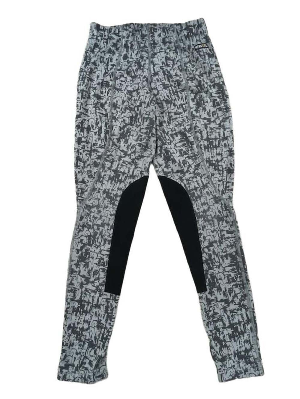 Kerrits Equestrian Performance Tight Size M Grey Black Horse Print